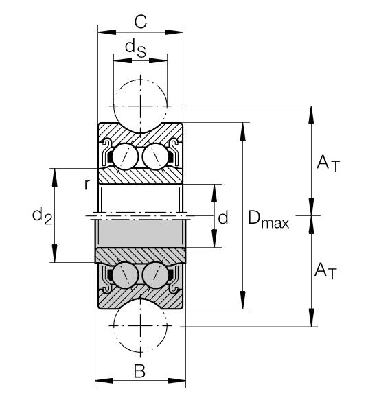 LFR5201-10-2Z bearing dimension 