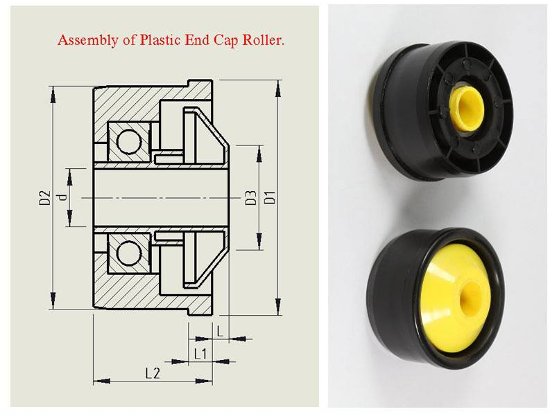 Plastic Conveyor Roller Bearing End Caps